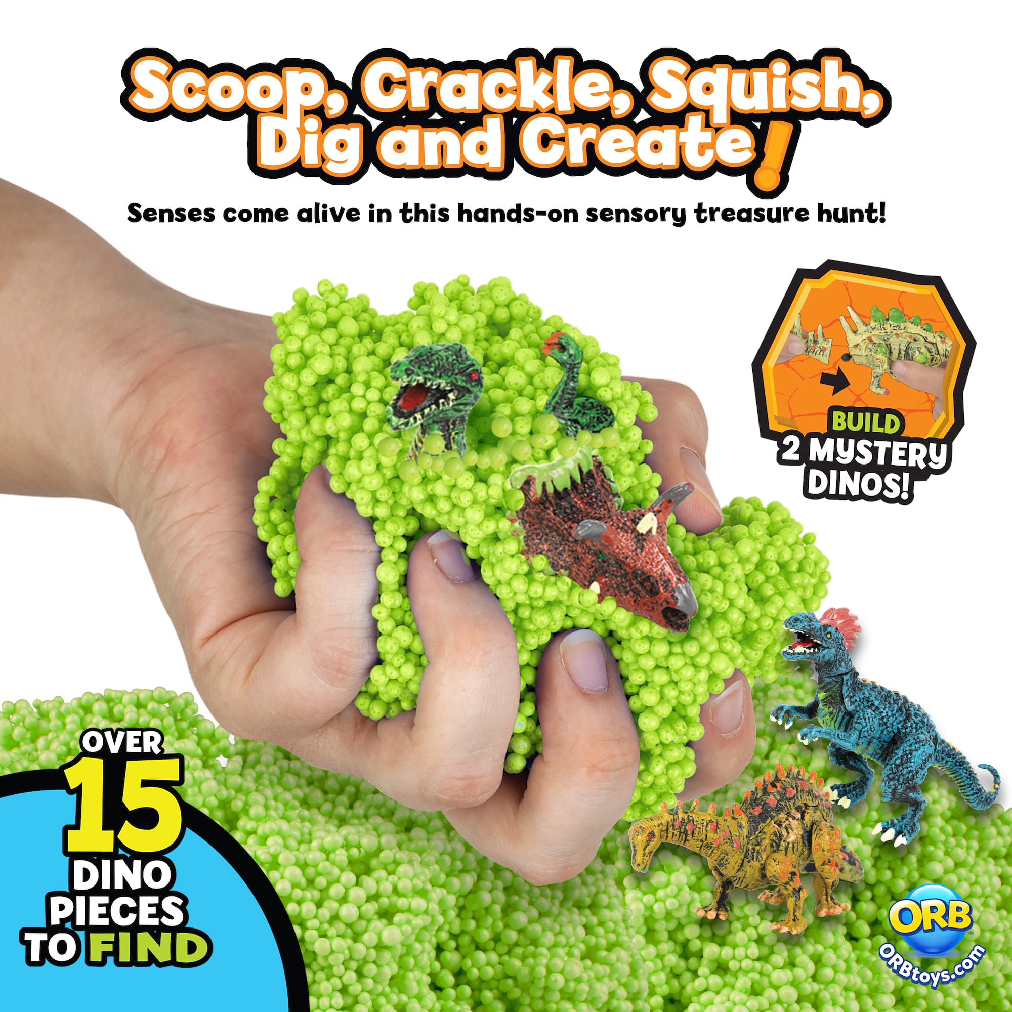 Orb Sensory Foam™ Dinosaur Treasures Bin